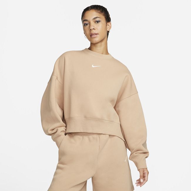 Sportswear Phoenix Fleece Women's Over-Oversized Crew-Neck Sweatshirt - Brown