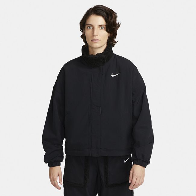 Sportswear Essential Women's Woven Fleece-Lined Jacket - Black