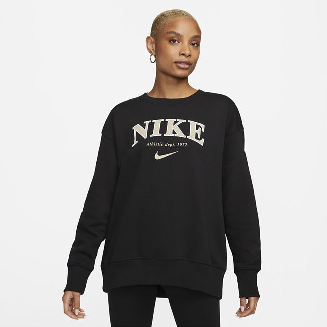 Sportswear Phoenix Fleece Women's Oversized Crew-Neck Sweatshirt - Black