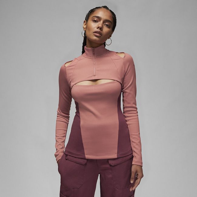 Jordan 23 Engineered Women's 1/4-Zip Long-Sleeve Top - Pink