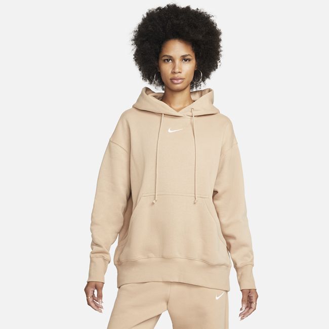 Sportswear Phoenix Fleece Women's Oversized Pullover Hoodie - Brown