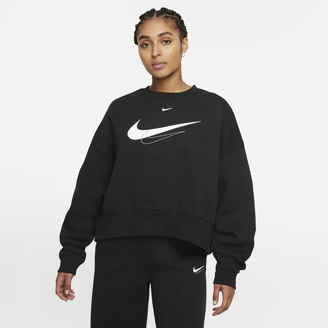 Sportswear Women's Crop Fleece Sweatshirt - Black