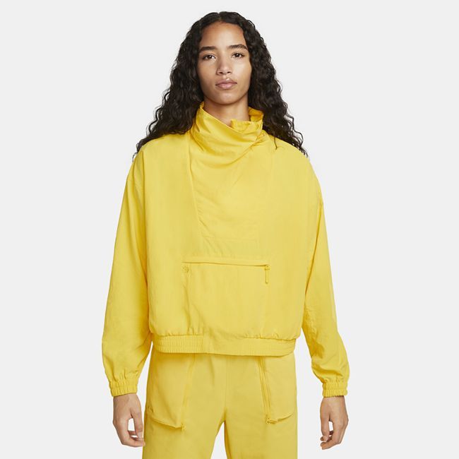 Sportswear Tech Pack Women's Woven Long-Sleeve Top - Yellow