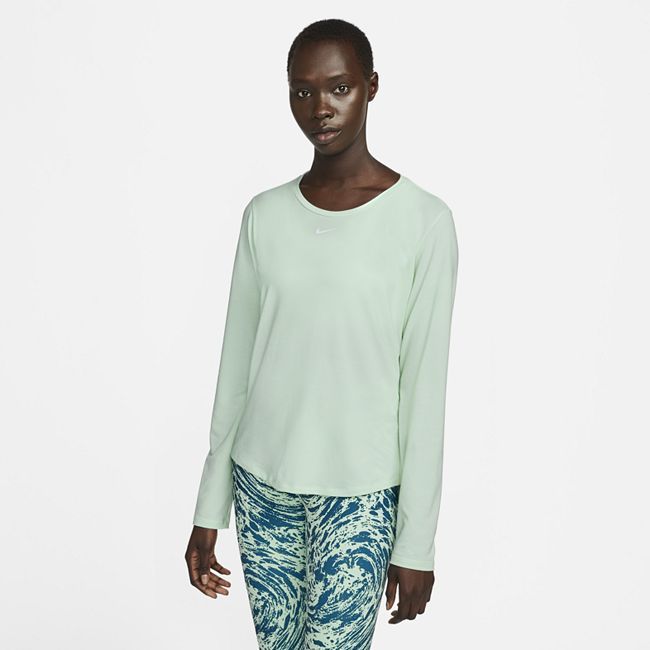 Dri-FIT UV One Luxe Women's Standard Fit Long-Sleeve Top - Green