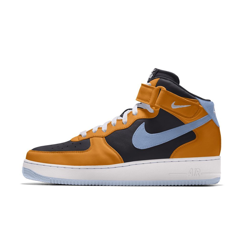 Air Force 1 Mid By You Women's Custom Shoes - Orange - Leather