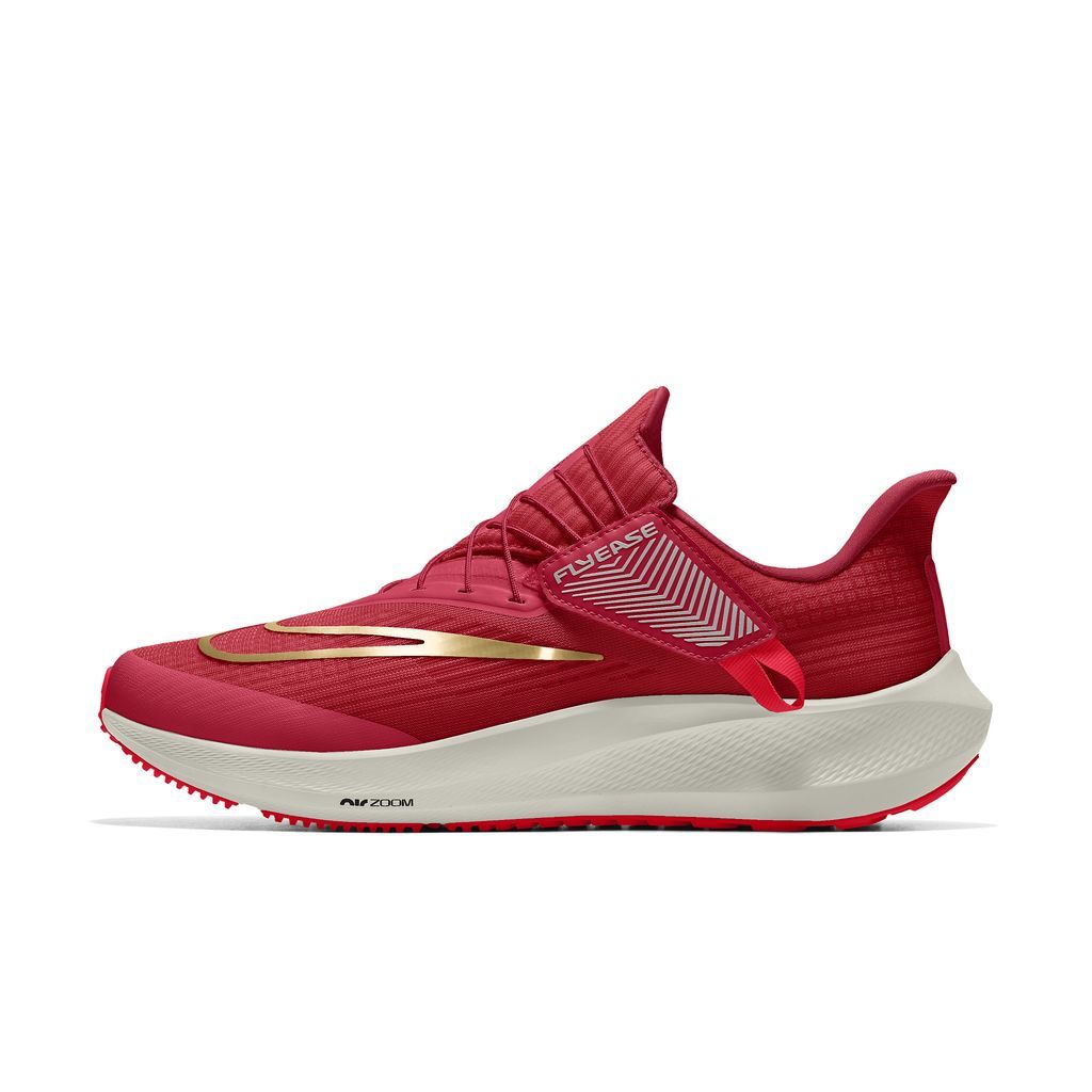 Pegasus FlyEase By You Custom Women's Easy On/Off Road Running Shoes - Red - Leather