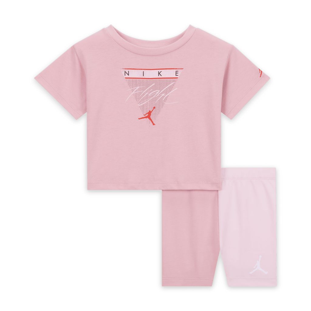 Mini Me Baby (12–24M) Flight Bike Shorts Set - Pink - Polyester