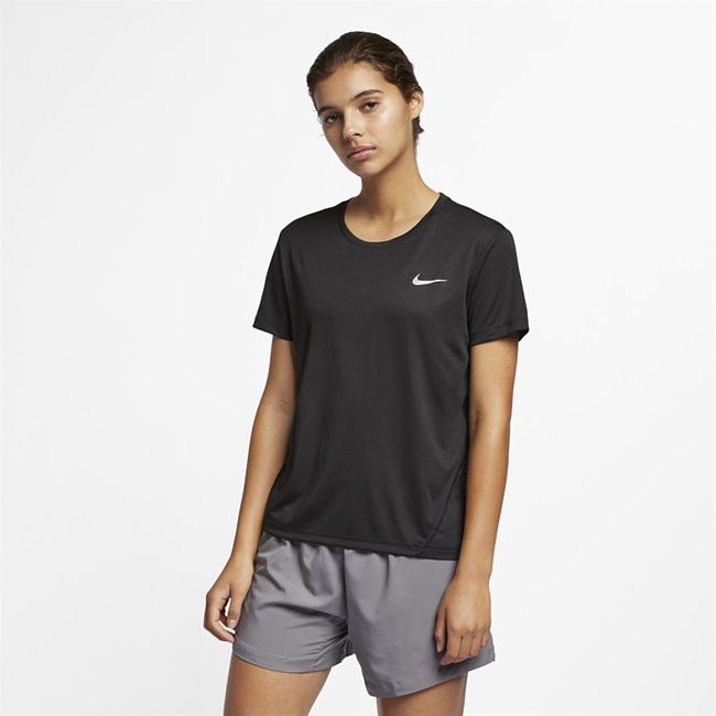 Miler Women's Short-Sleeve Running Top - Black