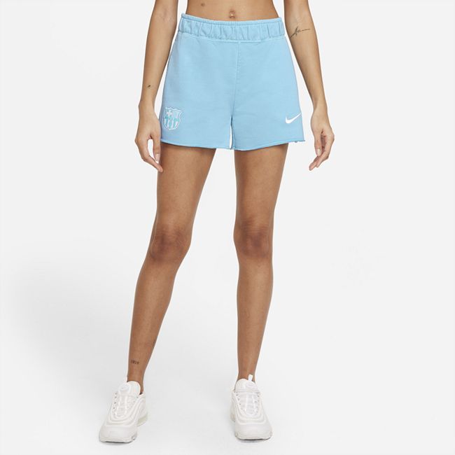 F.C. Barcelona Women's French Terry Shorts - Blue