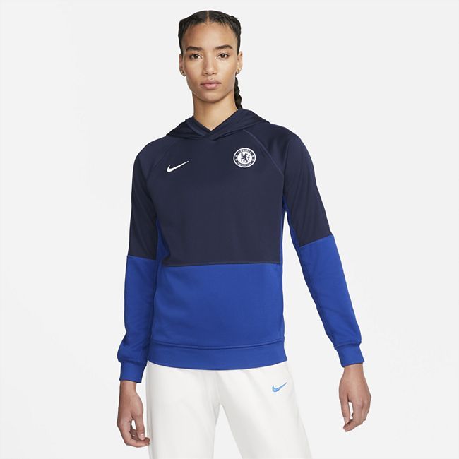 Chelsea F.C. Women's Nike Dri-FIT Pullover Hoodie - Blue