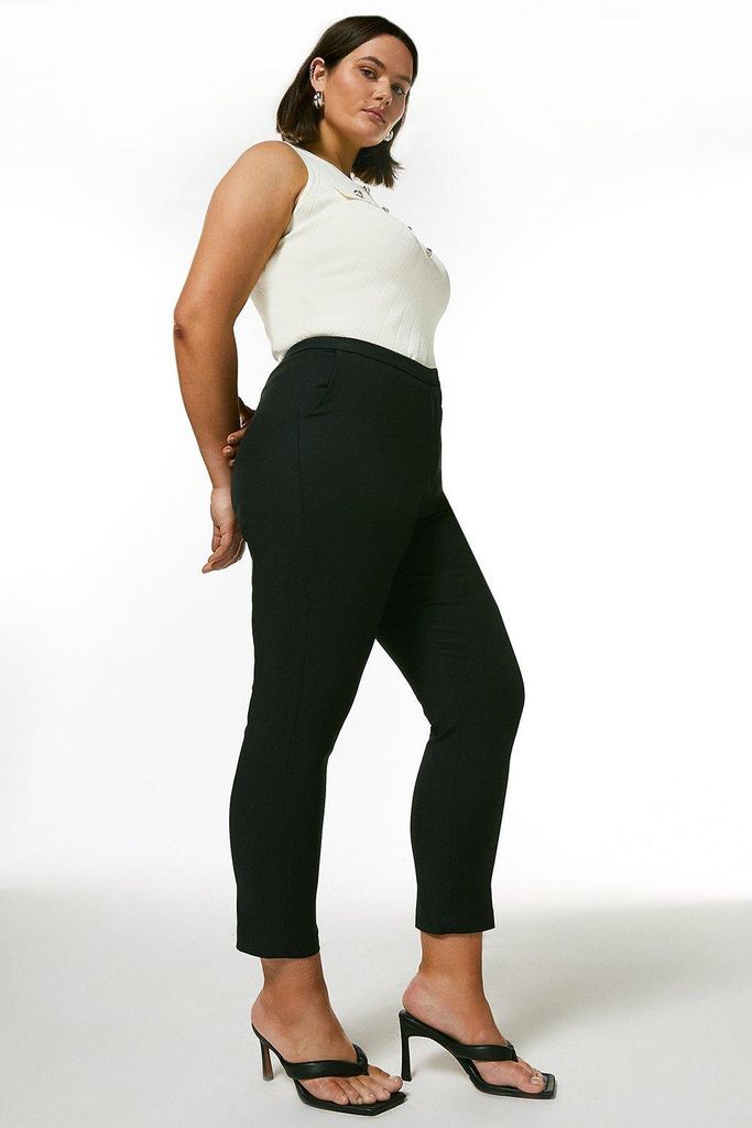 Plus Size Essential Techno Cotton Trouser -, Black