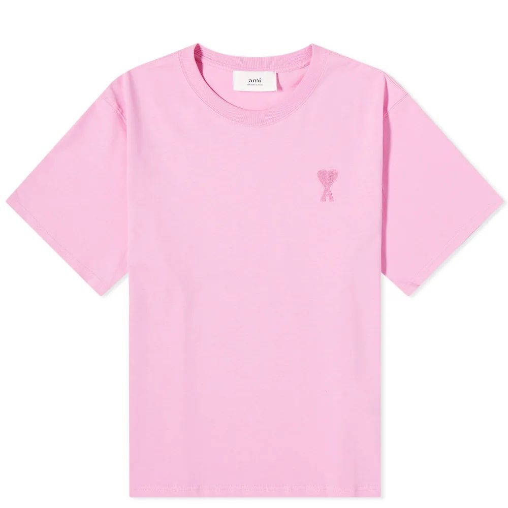 AMI Tonal Ami De Coeur T-Shirt Candy Pink