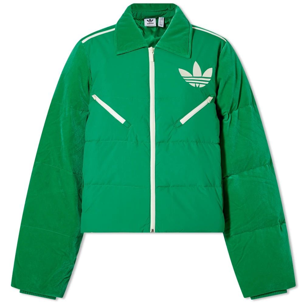 Women's Adicolor 70s Velvet Puffer Jacket Green