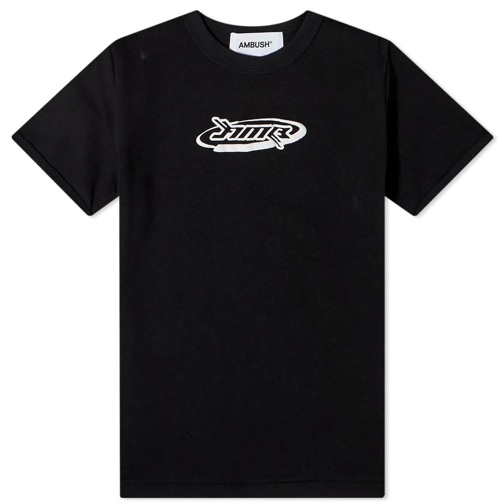 Women's Fitted Graphic Logo T-Shirt Black