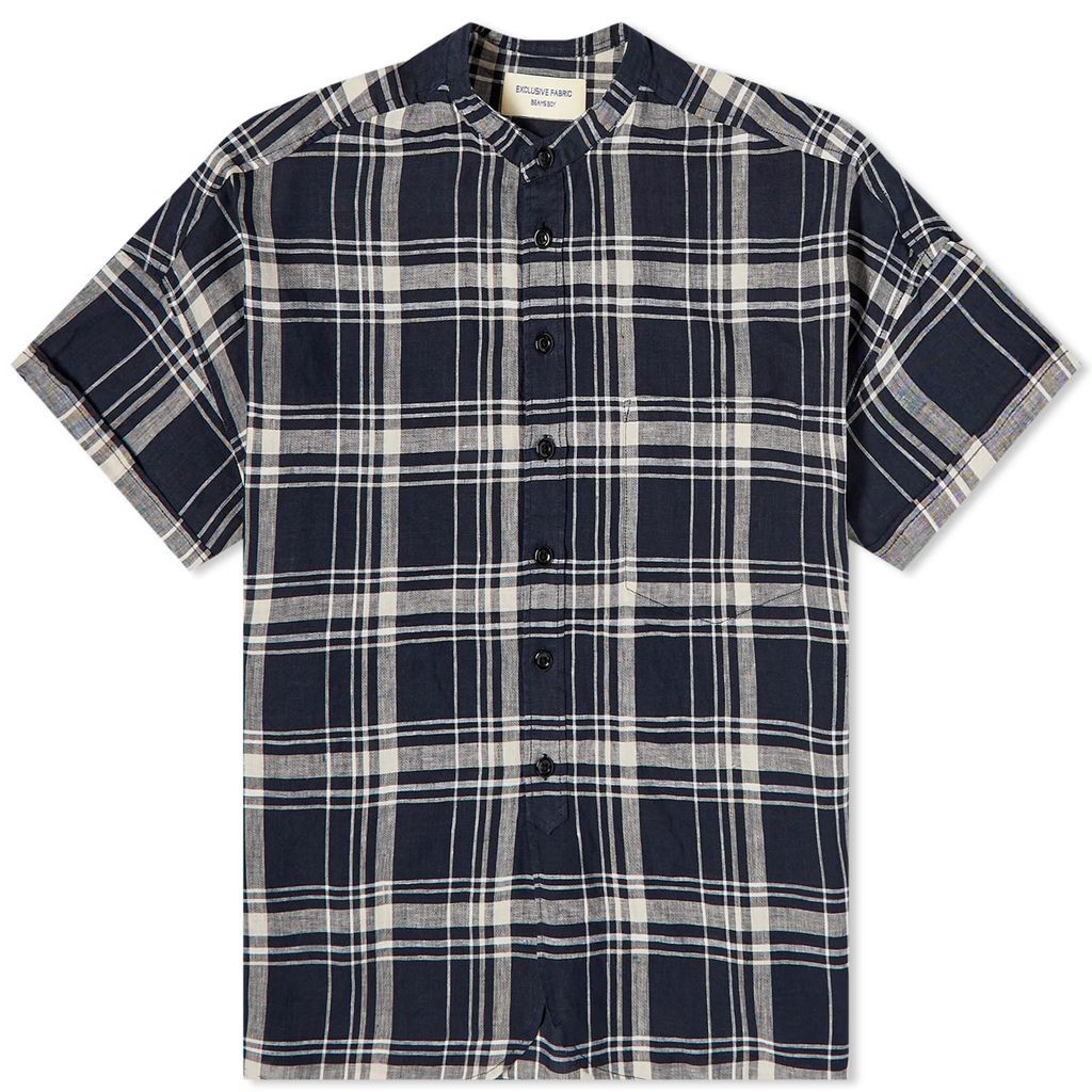 Women's Check Short Sleeve Shirt Navy