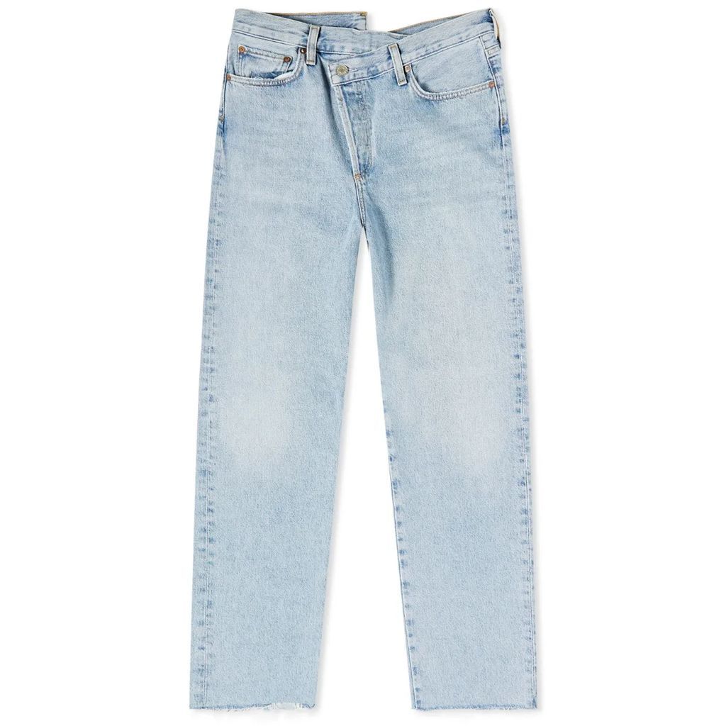 Women's Criss Cross Straight Jeans Blue