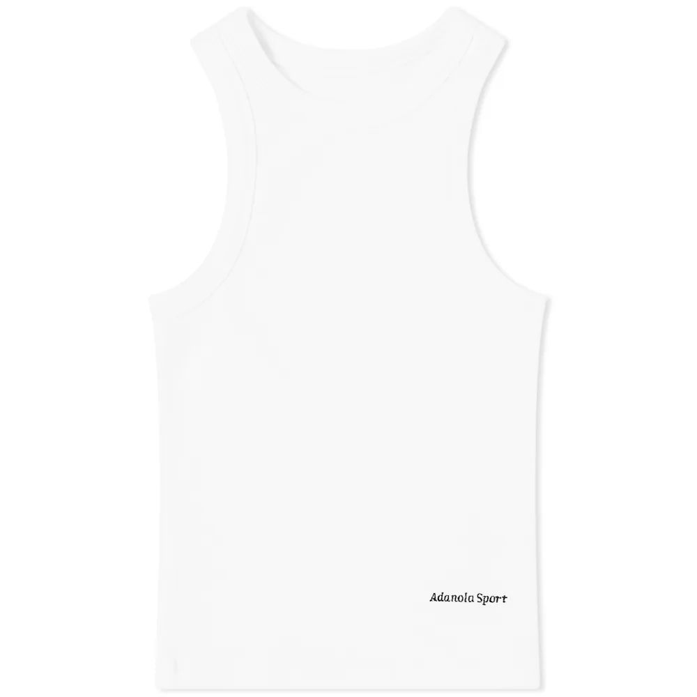 Women's Tennis Collection Ribbed Racer Vest White