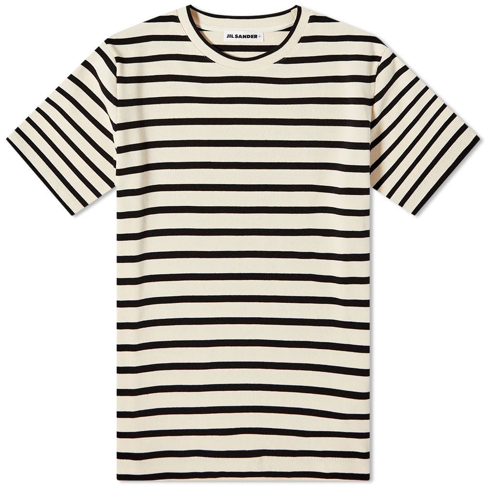 Women's Stripe Logo T-Shirt Open Grey
