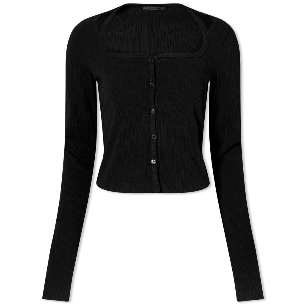 Women's Square Neck Cardigan Black