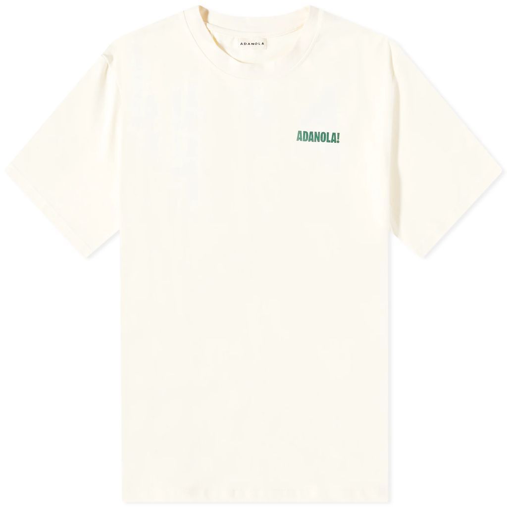 Women's Resort Sports Short Sleeve Oversized T-Shirt Cream/Forest Green