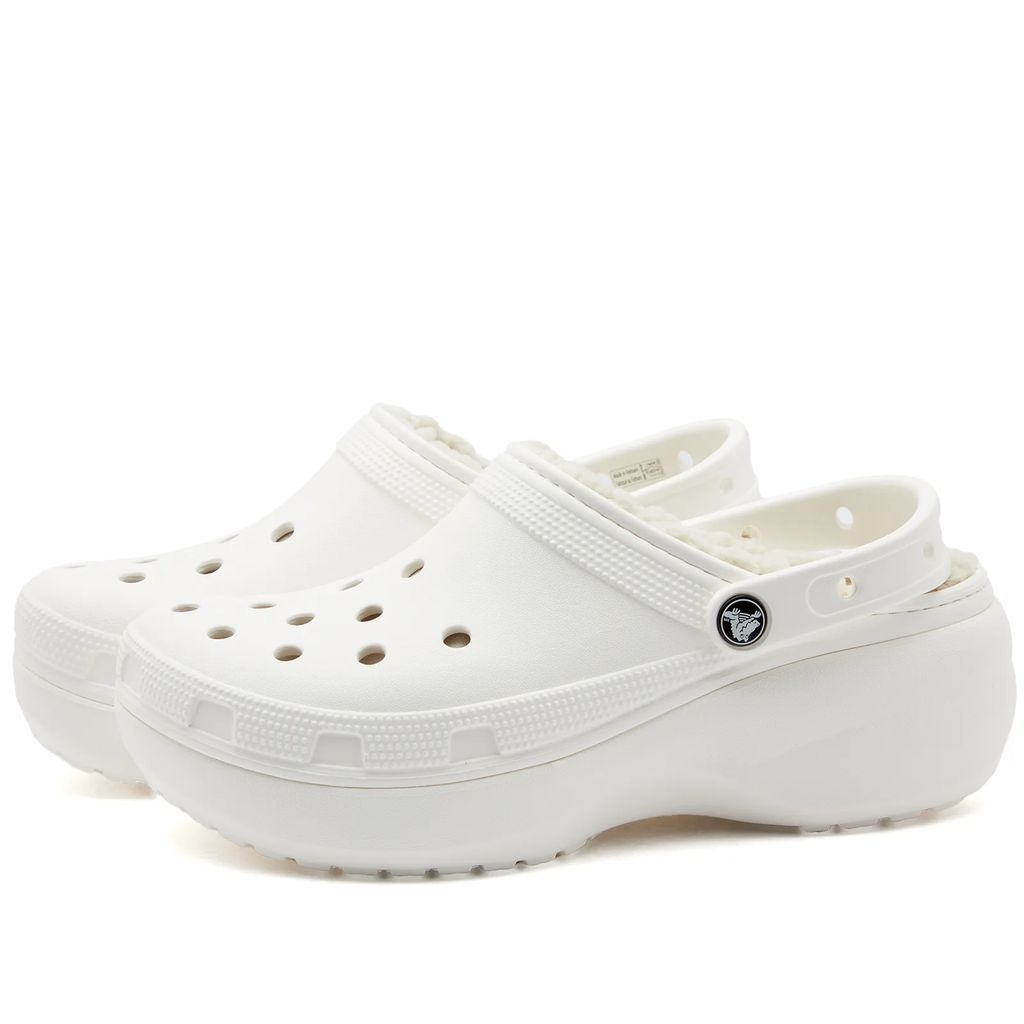 Women's Classic Platform Lined Clog White