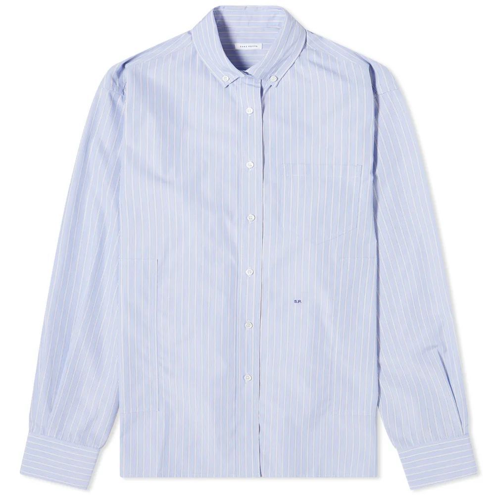 Women's William Long Sleeve Stripe Shirt Noble Blue
