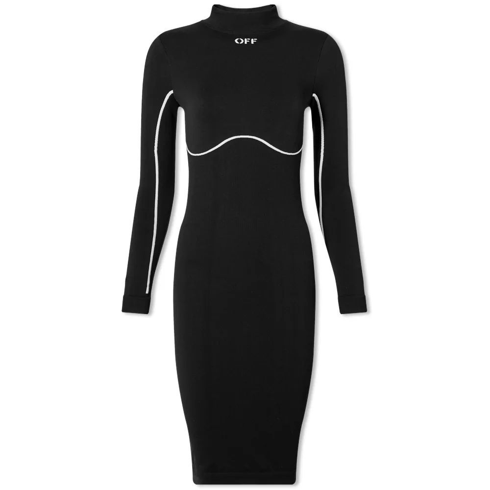 Women's Athletic Off Stamp Seamless Dress Black/White