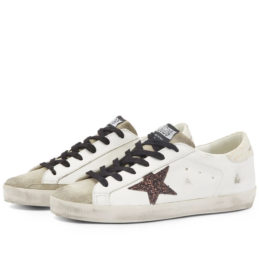 Women's Super Star Leather Sneaker White/Taupe/Coffee Brown