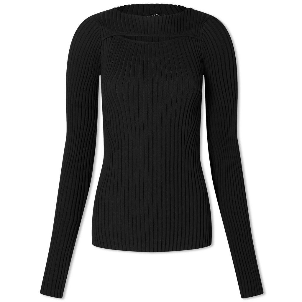 Women's Lora Knitted Jumper With Cut Out Black