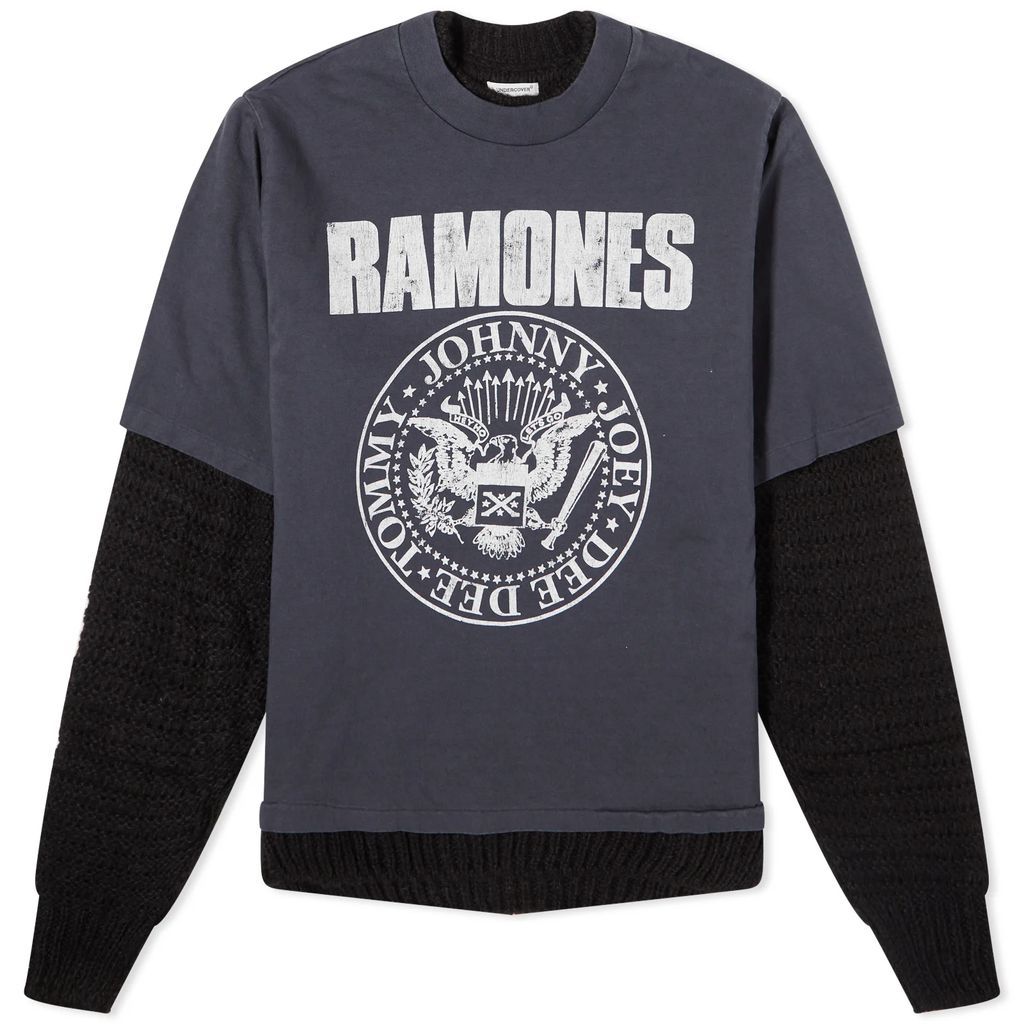 Women's Ramones Reversible Sweater Charcoal