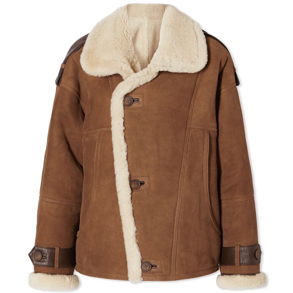 Women's Zoe Shearling Jacket Brown/Cream