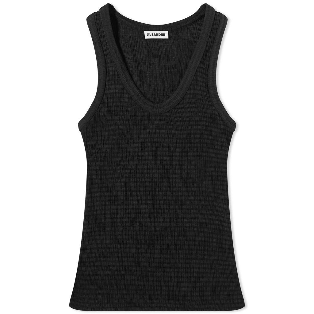 Women's Crinkle Vest Top Black