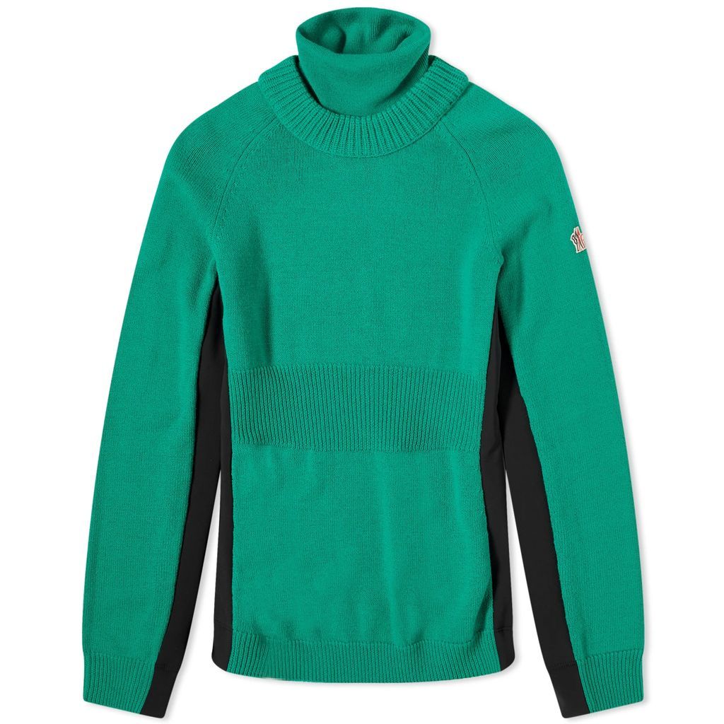Women's T-Neck Fitted Jumper Green