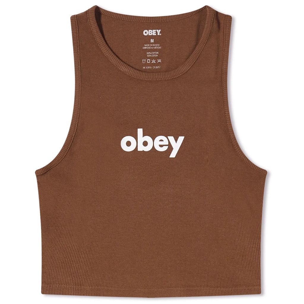 Women's Lower Case Logo Tank Vest Sepia