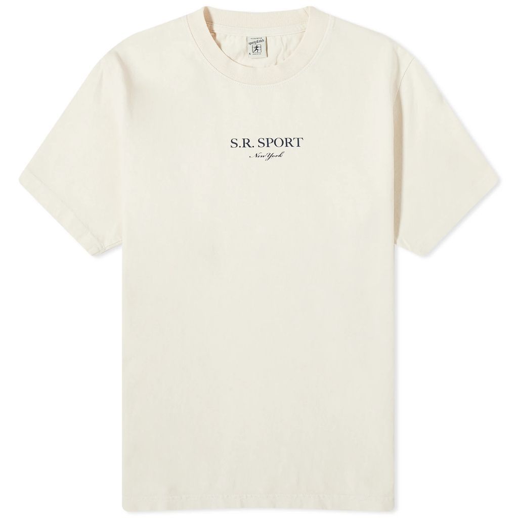Women's Wimbldon Cropped T-Shirt Cream Navy