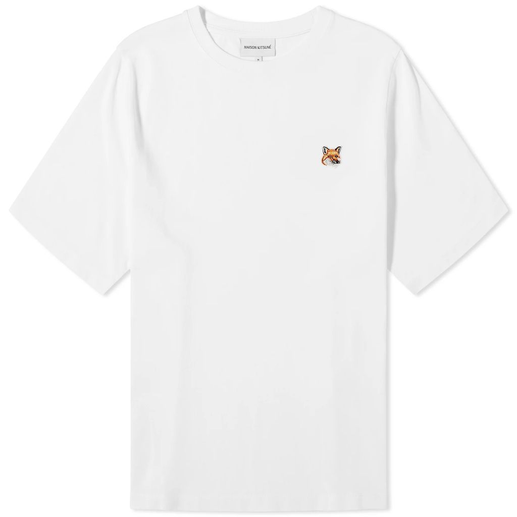 Maison Kitsune Fox Head Patch Regular T-Shirt White