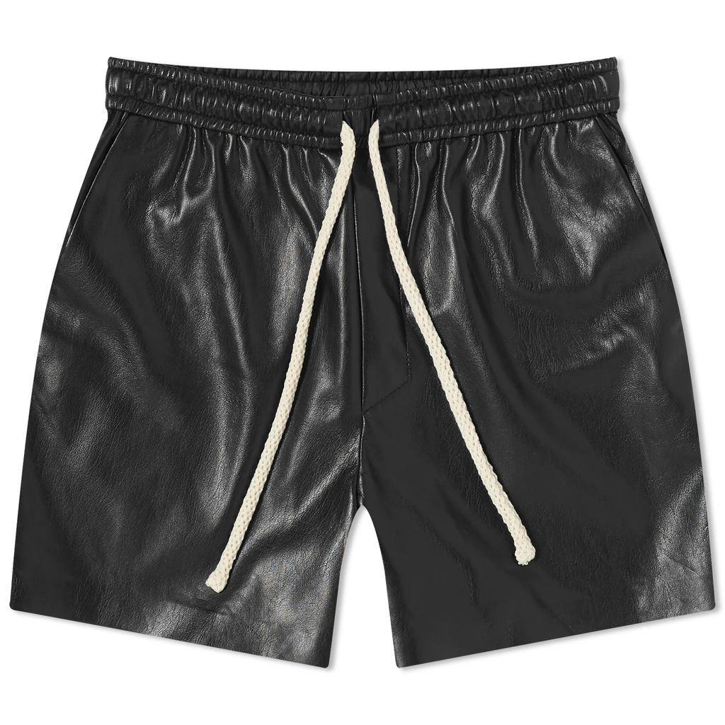 Women's Maurine Leather Look Shorts Black/Creme