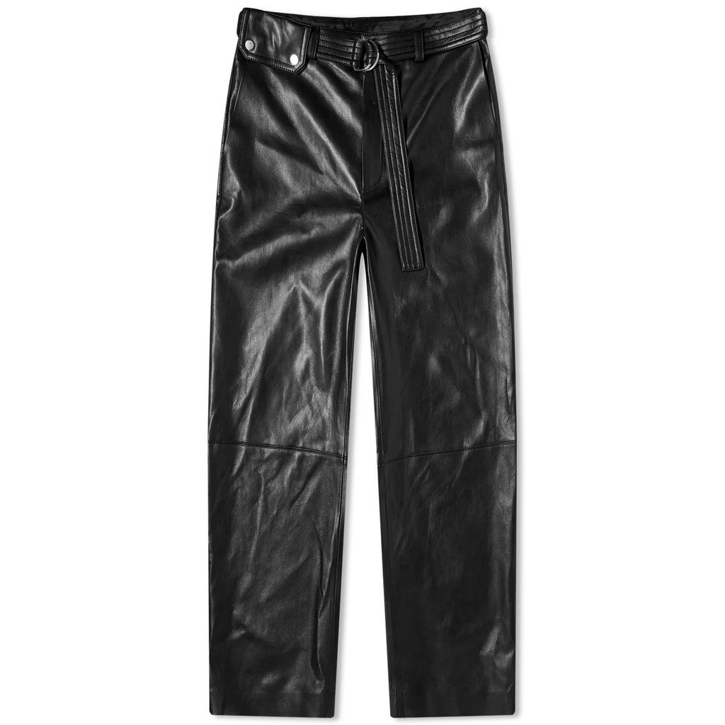 Women's Sanna Leather Look Trousers Black