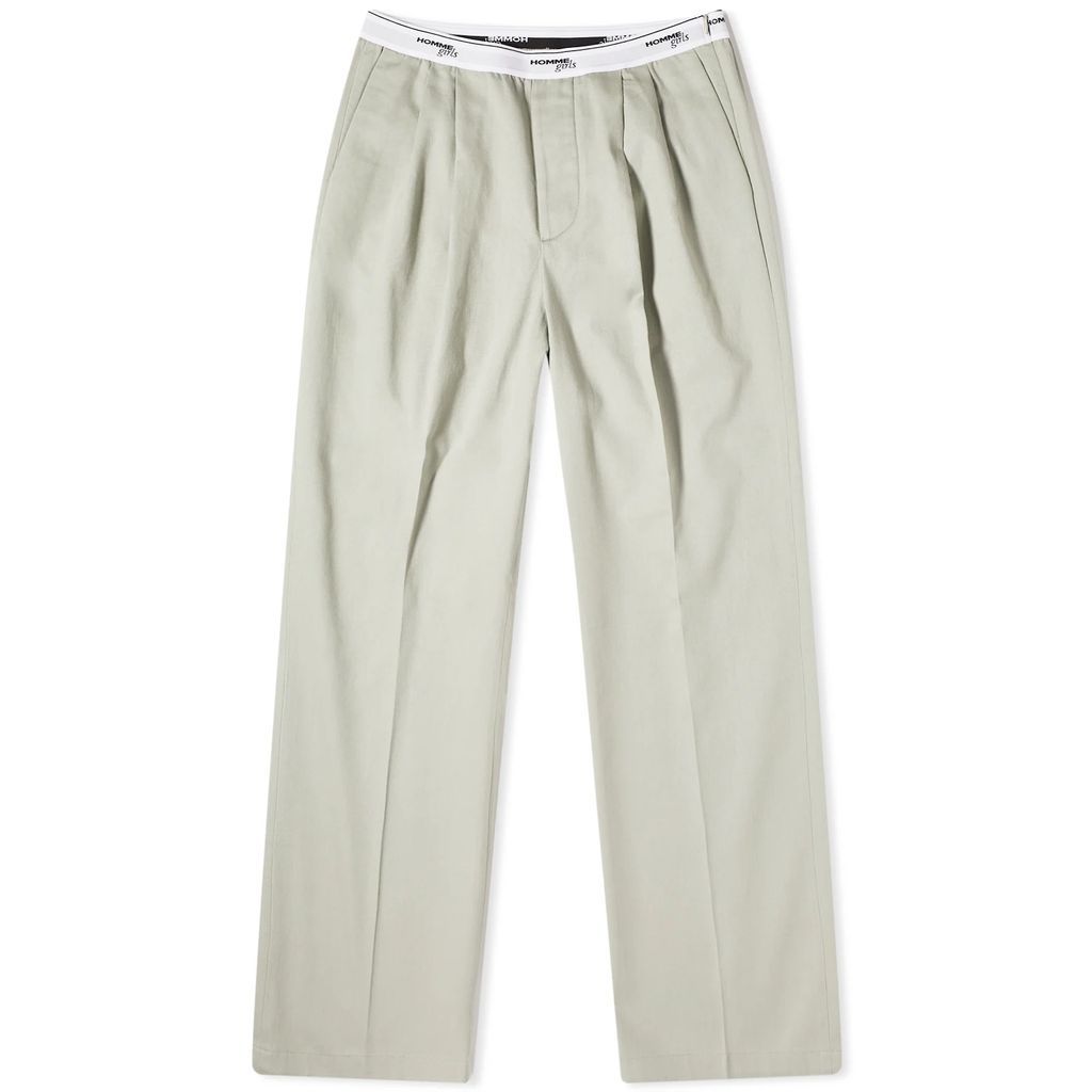 Women's Pleated Elastic Waitband Pant Grey