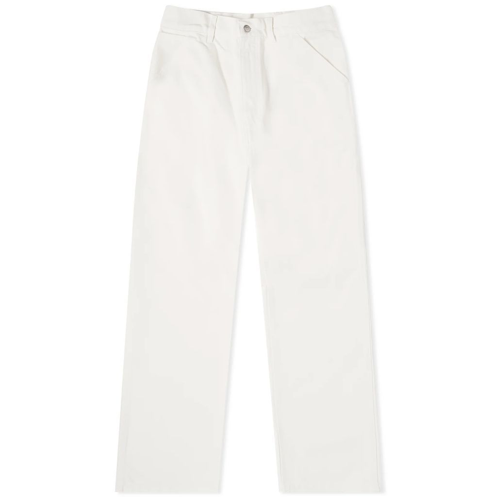 Women's Washed Work Pant White