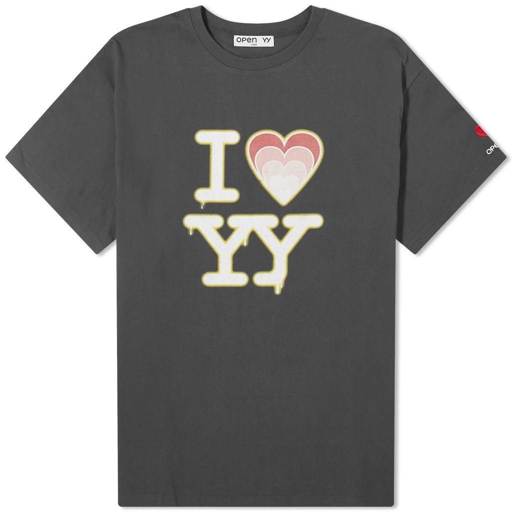 Women's I Love YY Box T-Shirt Charcoal