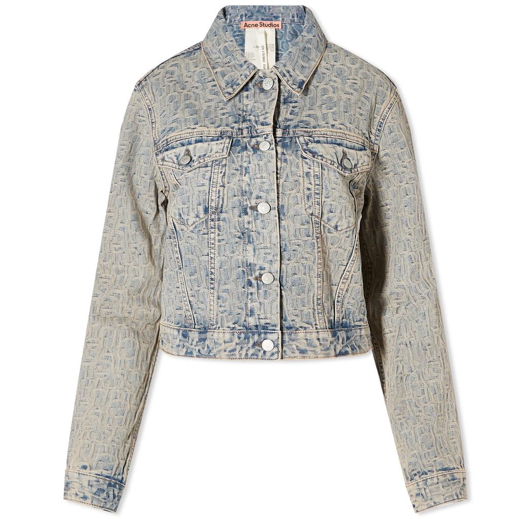 Women's Denim Logo Jacket Blue/Beige