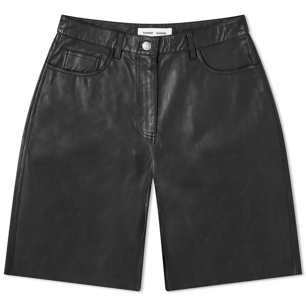 Women's Sashelly Leather Shorts Black