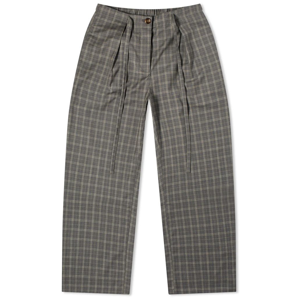 Women's Wool Check Trousers Everyday Check