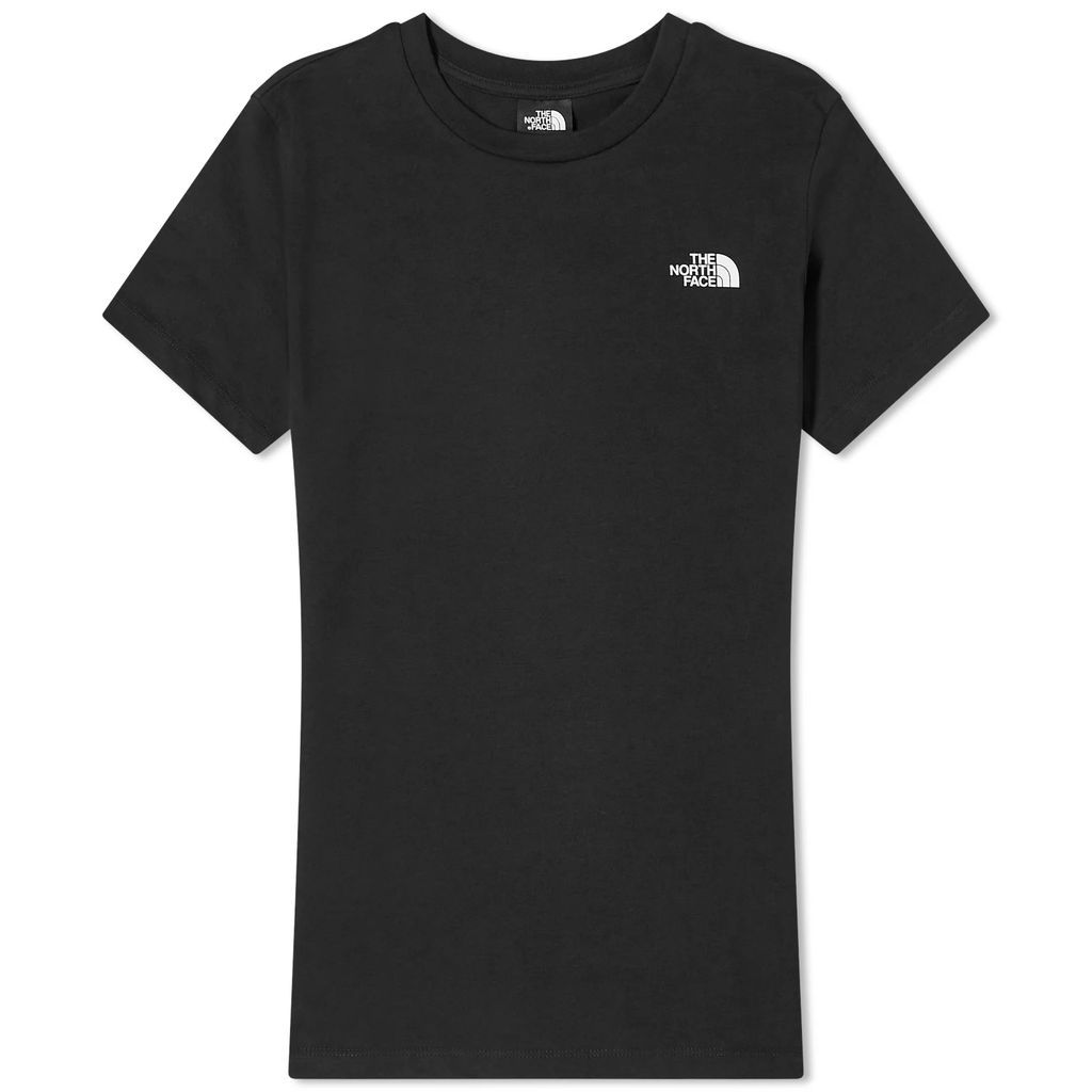 Women's Simple Dome Short Sleeve T-Shirt TNF Black