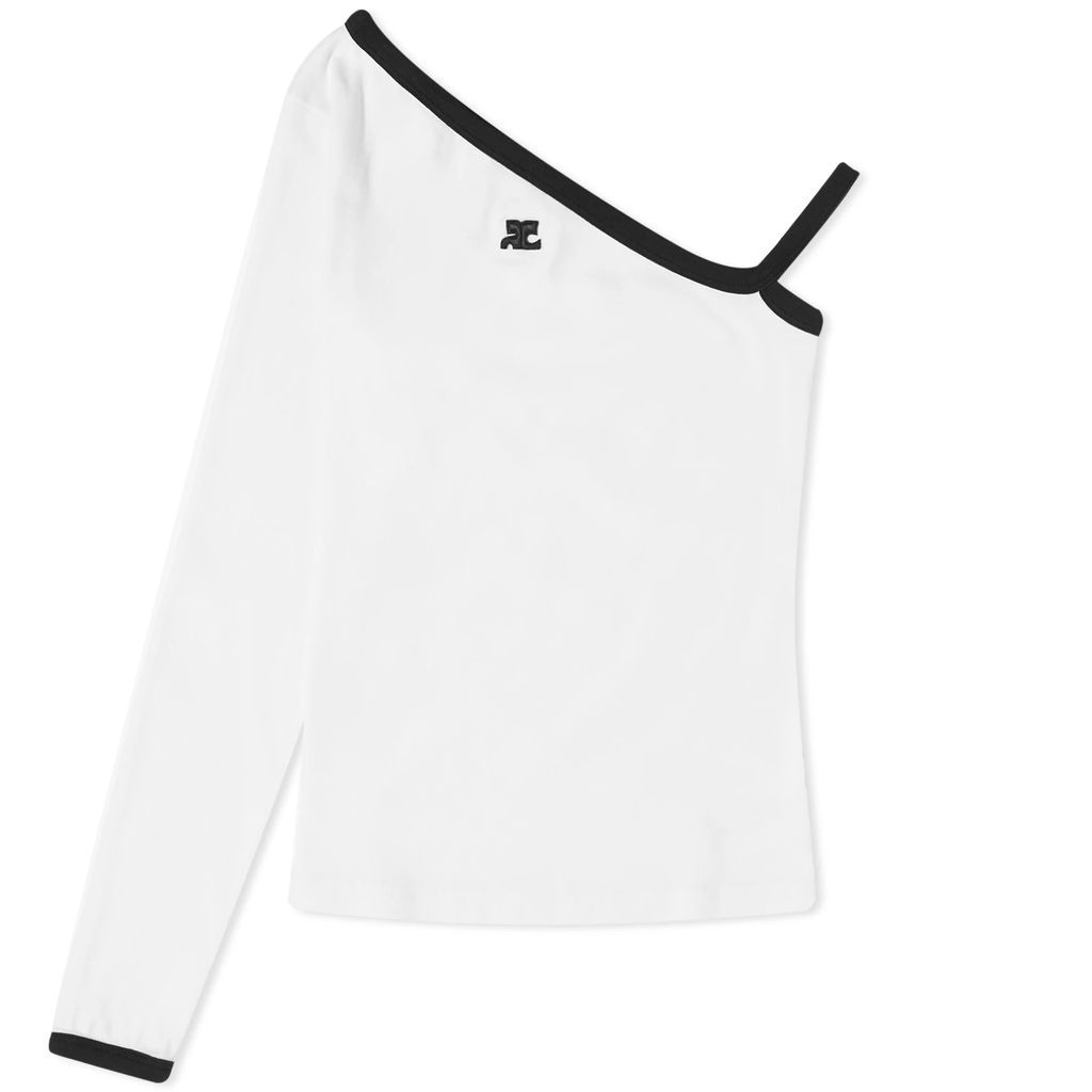 Asymetric One Sleeve T-shirt White
