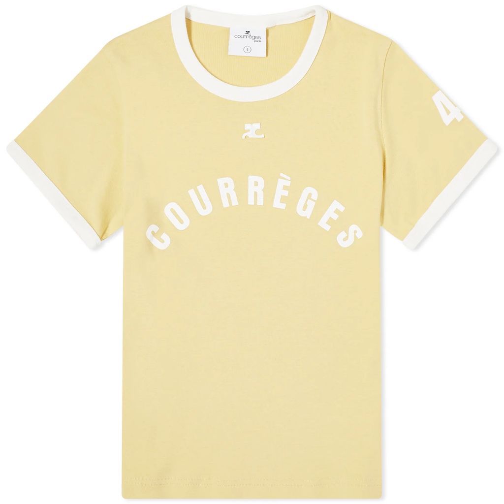 Women's Contrast Printed T-Shirt Pollen/Heritage White