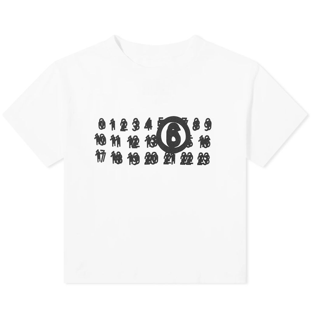 MM6 Maison Margiela Women's Shrunken Logo T-Shirt Off White