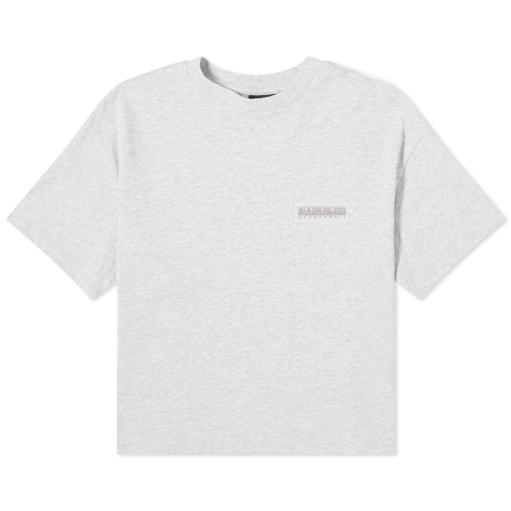 Women's Patch Logo Cropped T-Shirt Light Grey Mel