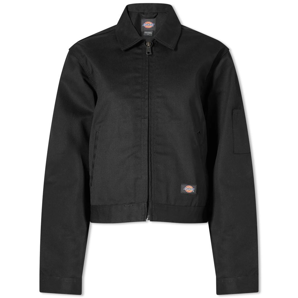 Women's Unlined Cropped Eisenhower Jacket Black